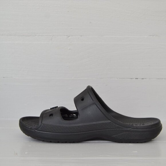 Crocs Unisex Black Slides Sandal Women's 8 Men's 6 Summer Slip-On Adult Classic - Picture 6 of 8